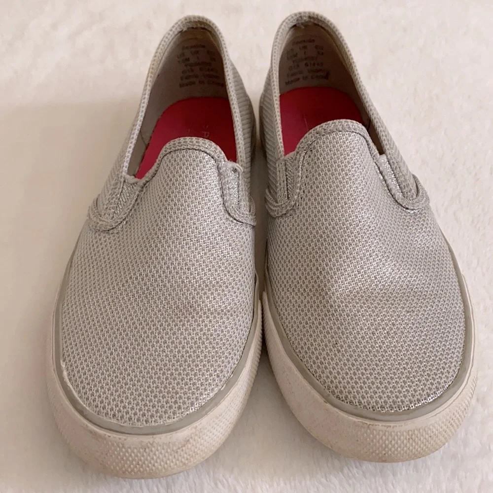 Sperry | Top-Sider Seaside Slip On Mesh Sneaker YG54592 Silver Metallic (1.5) - Picture 7 of 16